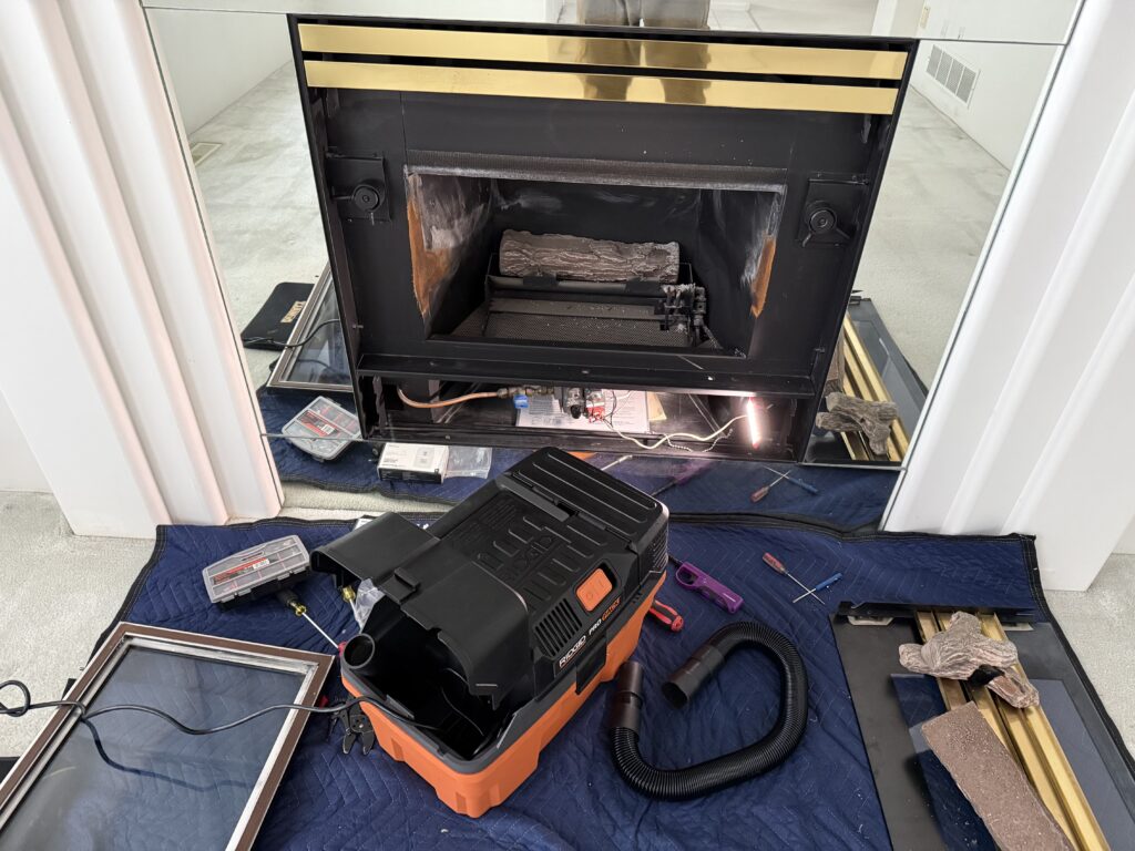North Vancouver Gas Fireplace Repair – Trusted Local Experts 2 Technician repairing for North Vancouver gas fireplace repair