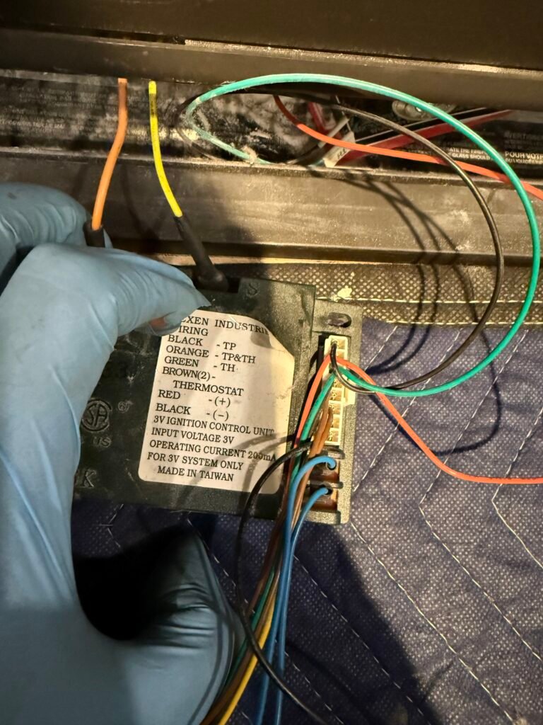 Gas fireplace receiver diagnostic testing 