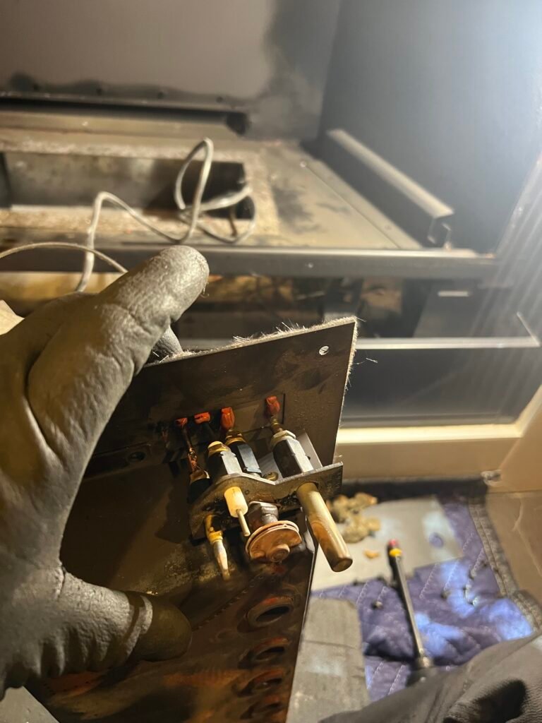 Gas fireplace pilot repair and pilot assembly service