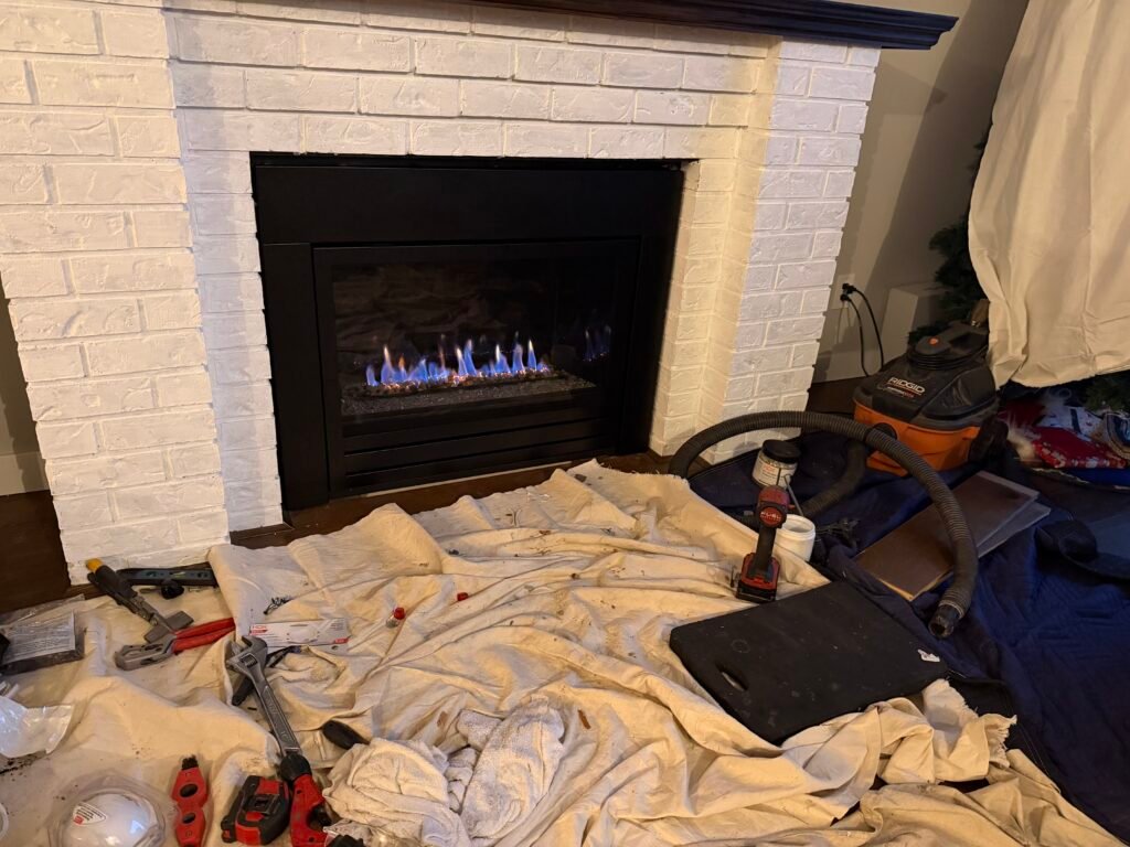 Gas fireplace installation in Richmond BC